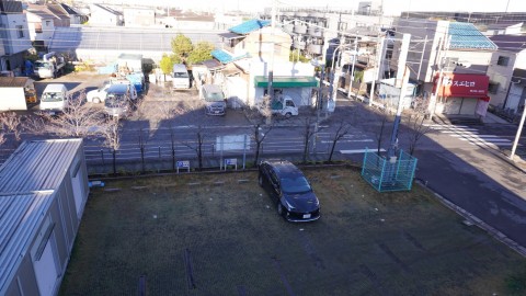 12月13日に社屋横の駐車場を撮影